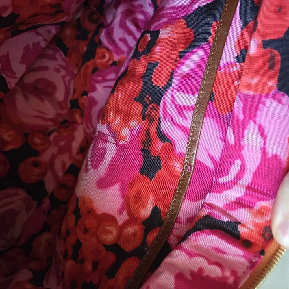 Kate Spade Red and Orange Leather Tote Bag